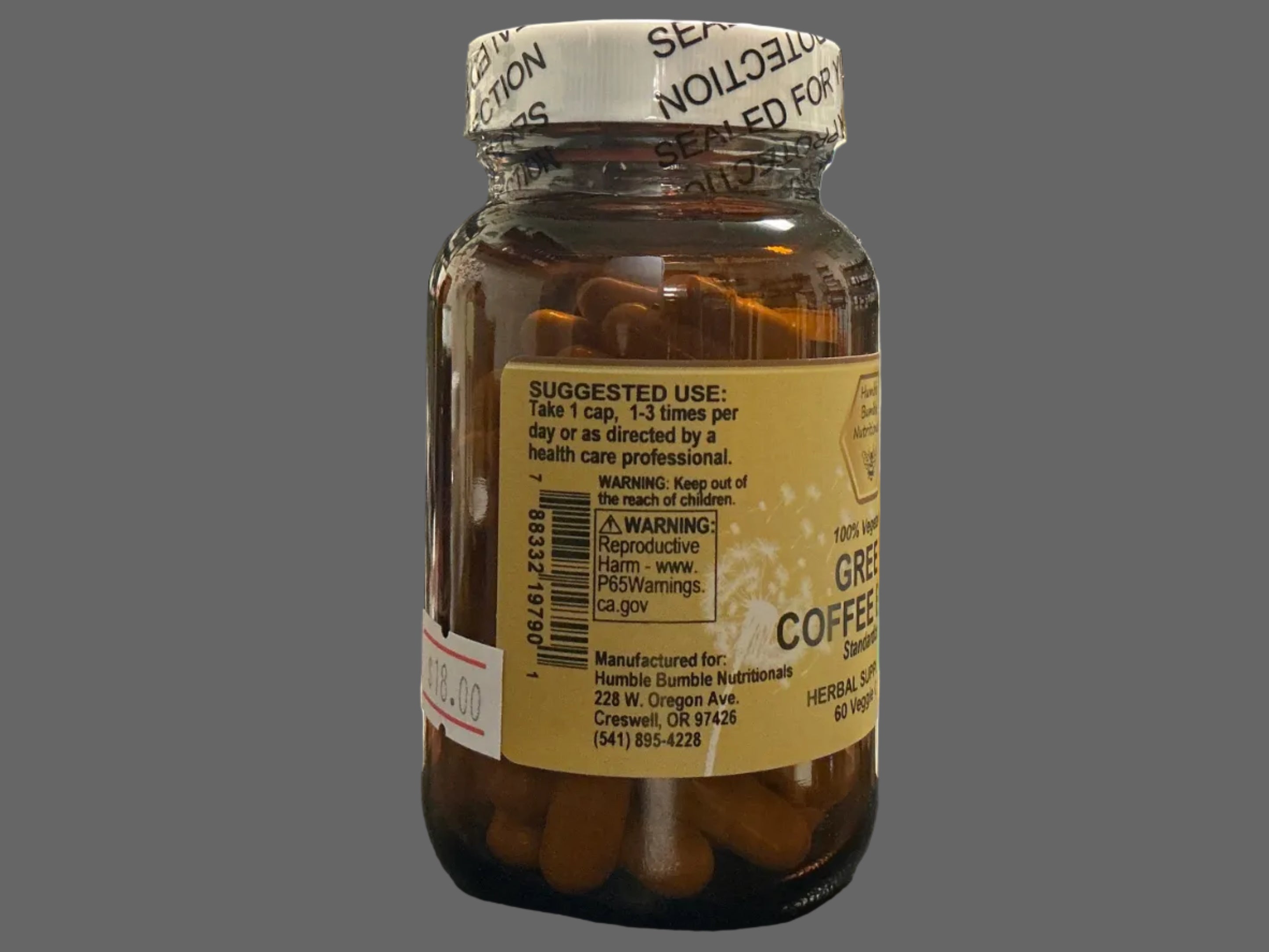 GREEN COFFEE BEAN 60 VEG