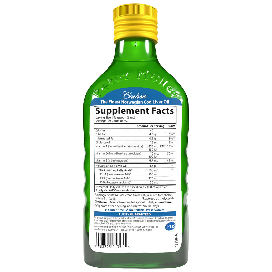 COD LIVER OIL LEMON 8.4 OZ