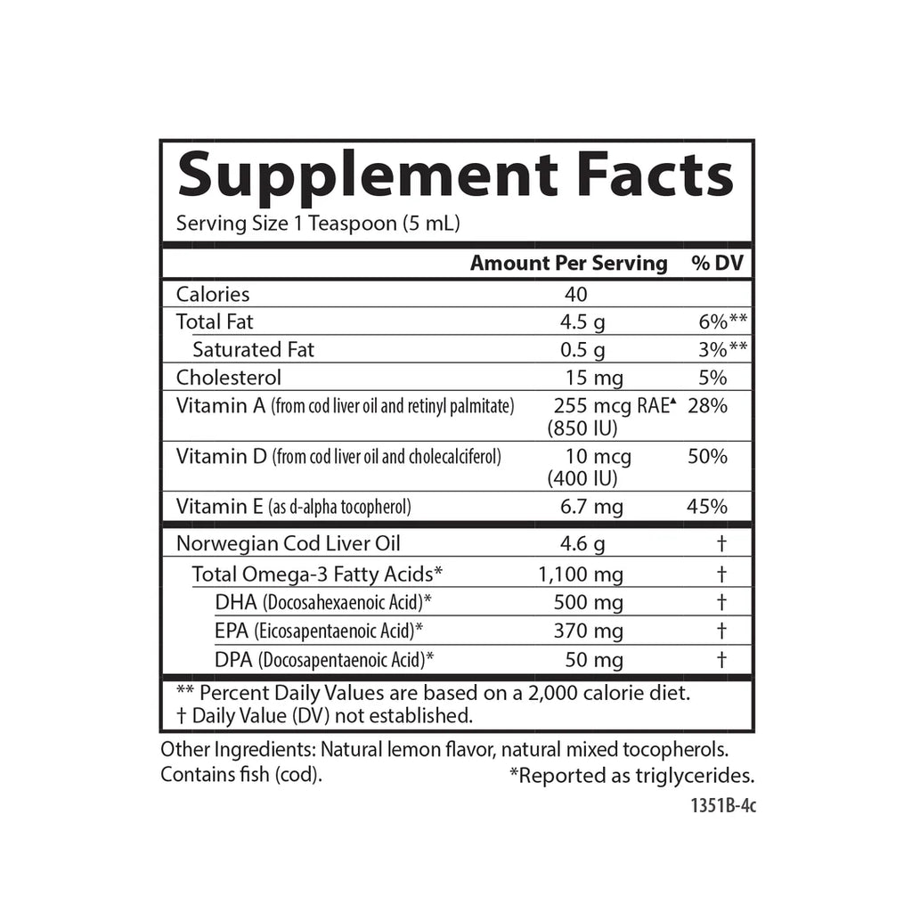 COD LIVER OIL LEMON 8.4 OZ