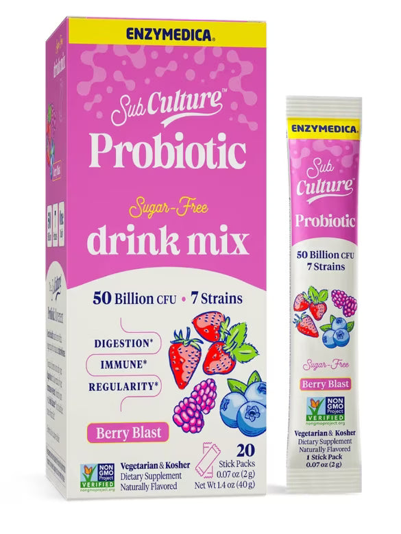 SUB CULTURE PROBIOTIC BERRY BLAST 20 STICK PACK