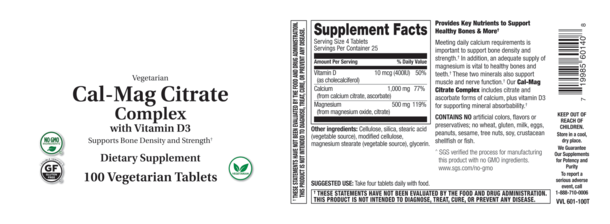 CAL-MAG CITRATE COMPLEX 100 VT