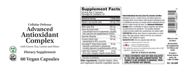 ADVANCED ANTIOXIDANT COMPLEX 60VC