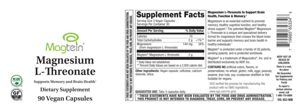 MAGTEIN MAGNESIUM L-THREONATE 90 C
