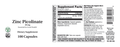 ZINC PICOLINATE 100 C