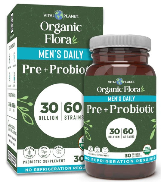 FLORA MEN’S DAILY PRE+PROBIOTIC 30 C