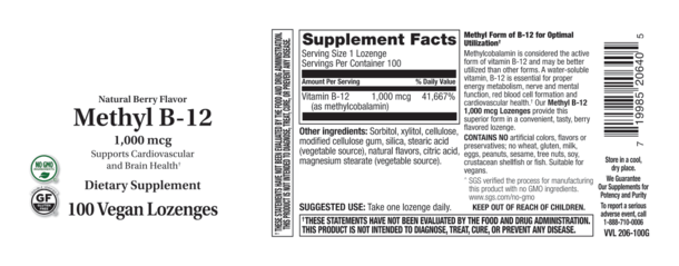 METHYL B12 100 LOZENGES