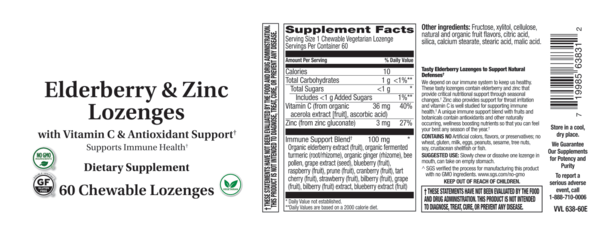ELDERBERRY & ZINC LOZENGES 60