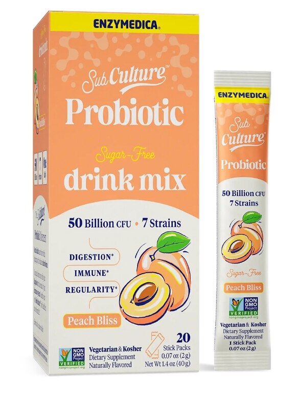 SUB CULTURE PROBIOTIC PEACH BLISS 20 STICK PACKS