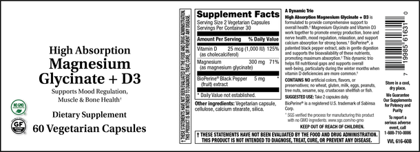 MAGNESIUM GLYCINATE +D3 60 C