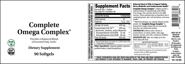 COMPLETE OMEGA COMPLEX 90 SOFTGELS