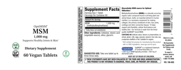 MSM 1000 MG 60 T
