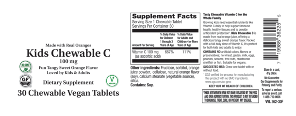 KIDS CHEWABLE C 30 C