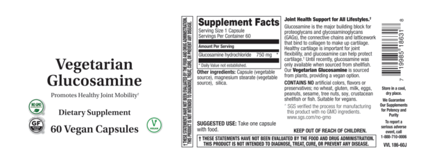 VEGETARIAN GLUCOSAMINE 60VC