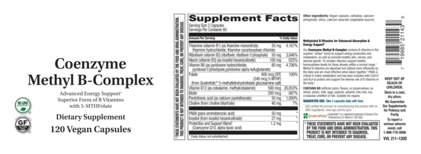 COENZYME METHYL B-COMPLEX 120 V C