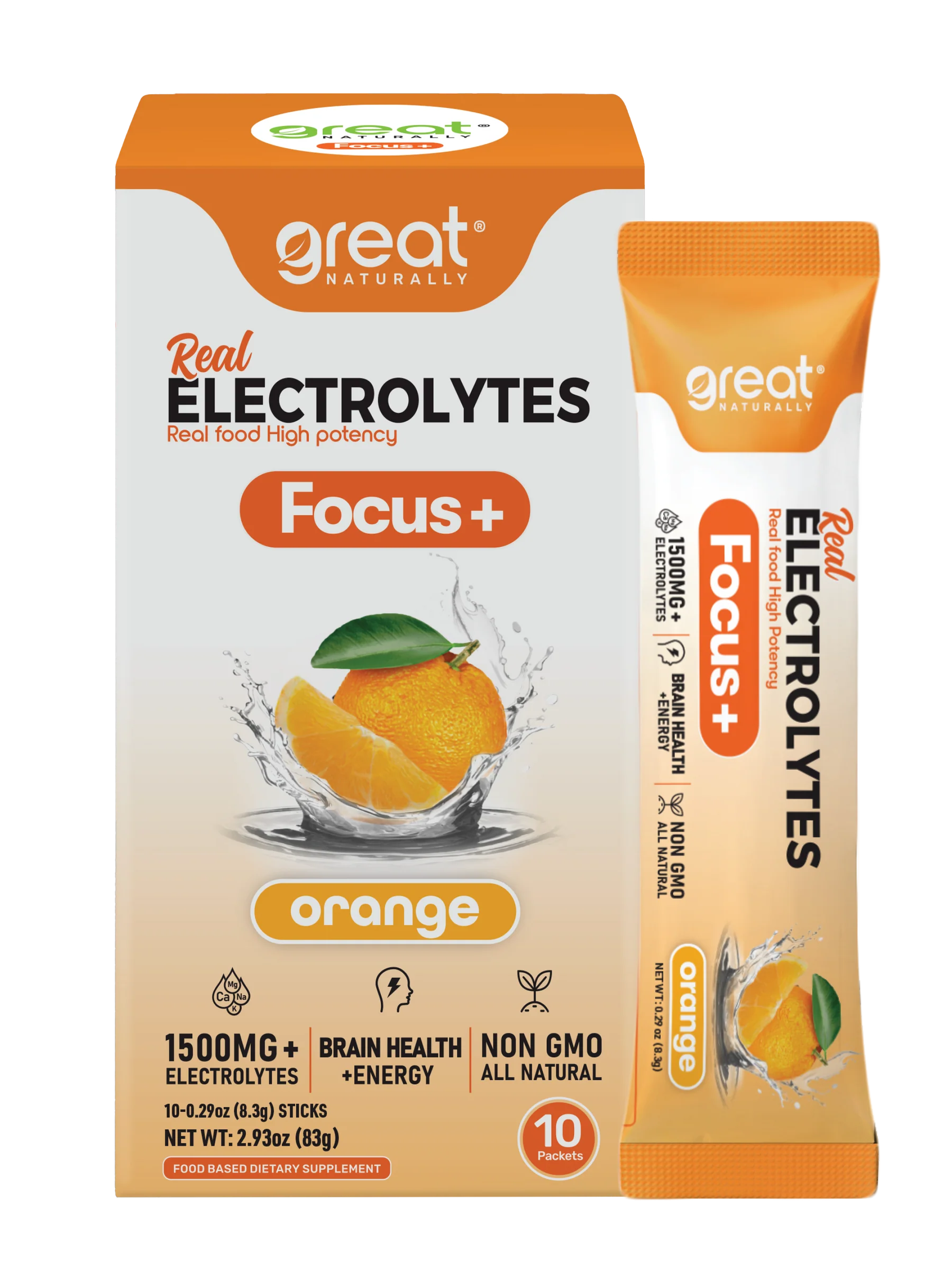 ELECTROLYTES FOCUS ORANGE STICK