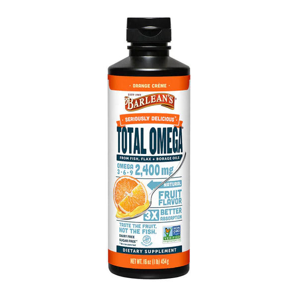 SERIOUSLY DELICIOUS TOTAL OMEGA ORANGE CREAM 2400 MG 16 OZ