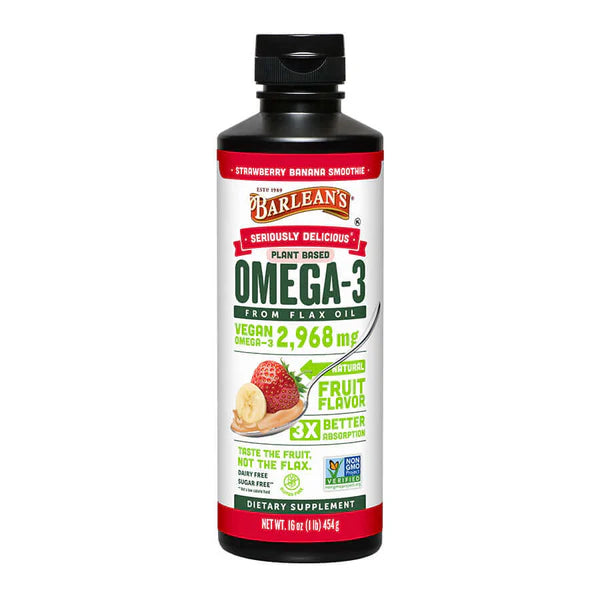 SERIOUSLY DELICIOUS PLANT BASED OMEGA-E VEGAN STRAWBERRY BANANA 16 OZ