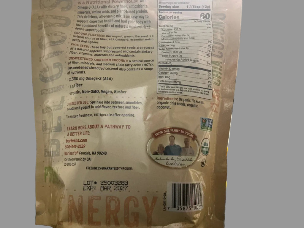 FLAX CHIA COCONUT 12 OZ