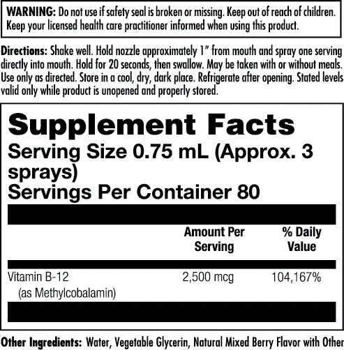 B-12 METHYLCOBALAMIN SPRAY 2OZ