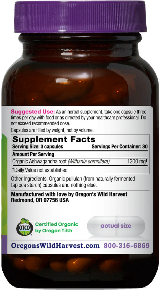 ORGANIC ASHWAGANDHA 90C