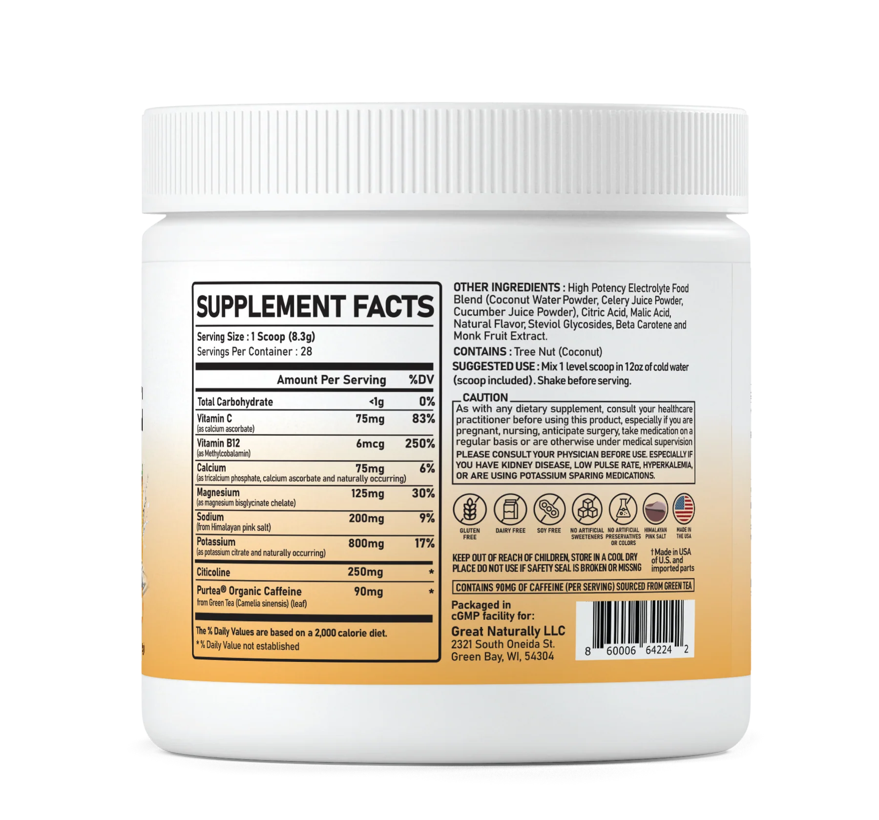 ELECTROLYTES FOCUS PINEAPPLE 8.2 OZ