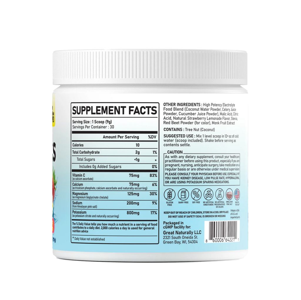 ELECTROLYTES HYDRATION STRAWBERRY LEMONADE 9.52 OZ