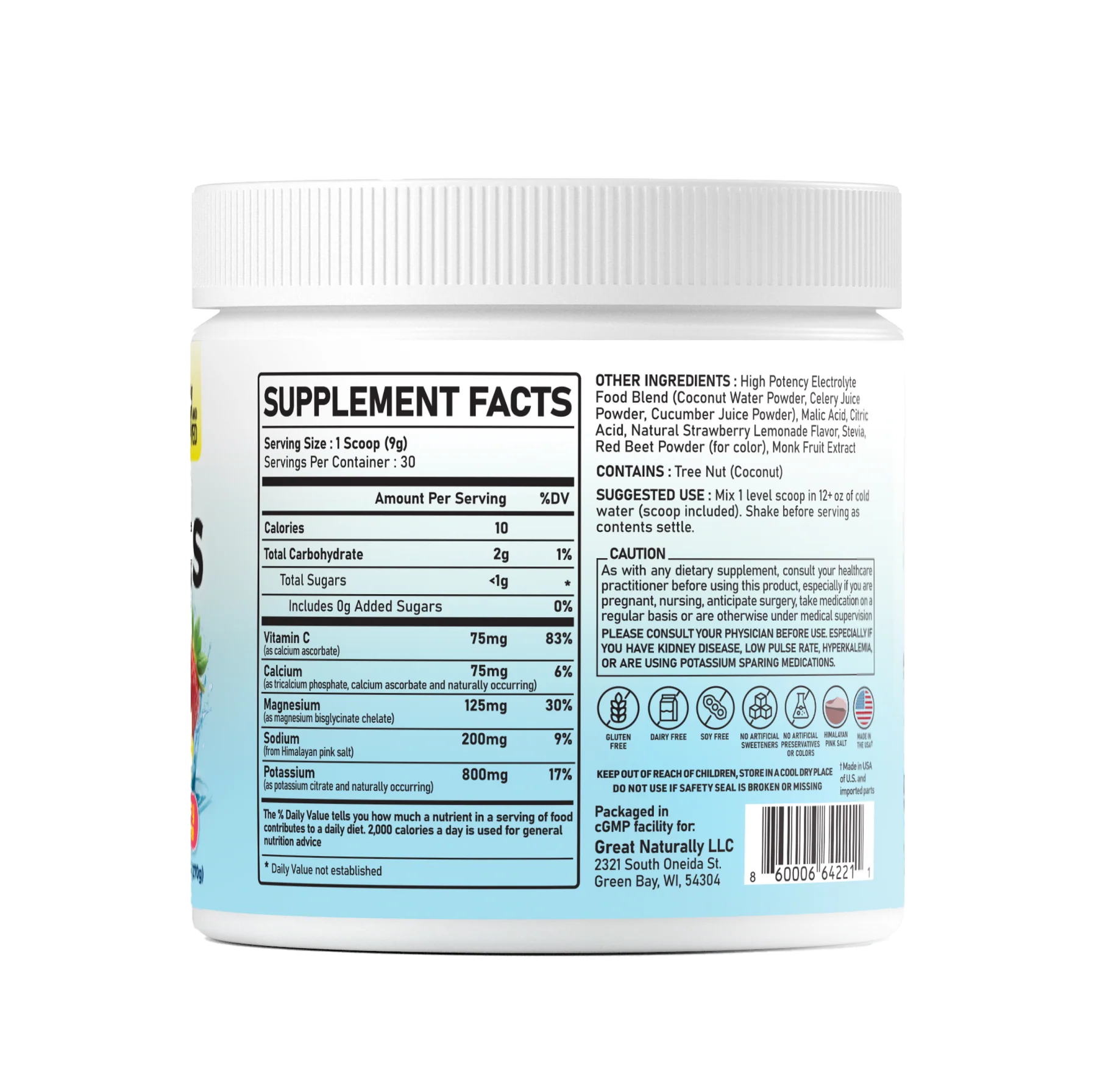 ELECTROLYTES HYDRATION STRAWBERRY LEMONADE 9.52 OZ