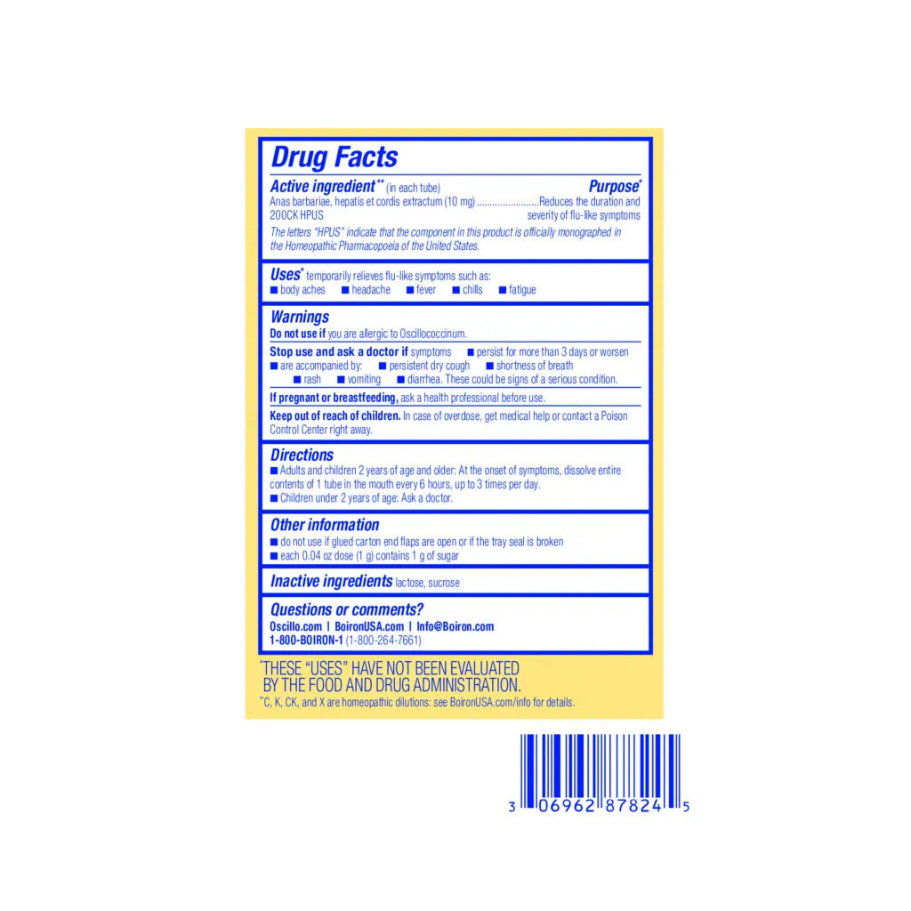 OSCILLOCOCCINUM 6 DOSES