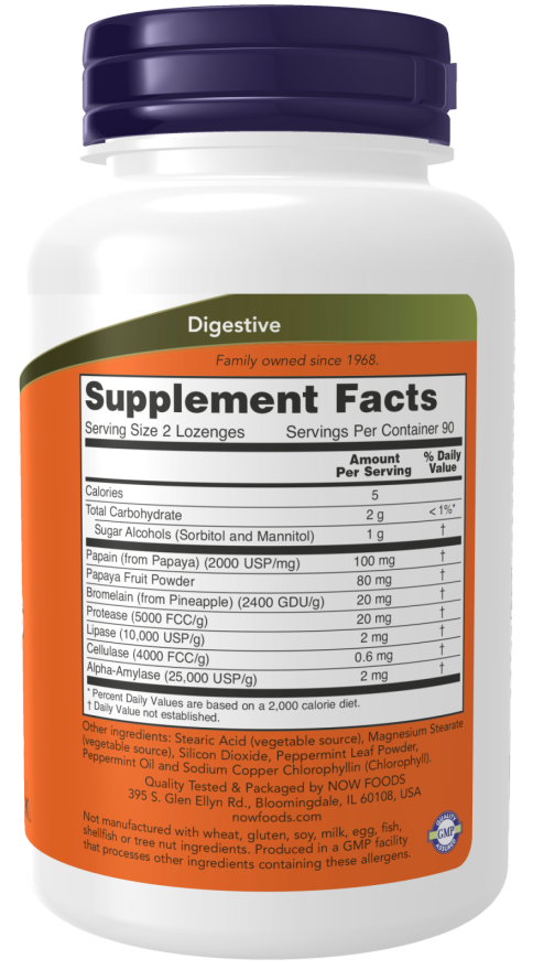 PAPAYA ENZYMES CHEWABLES 180 LOZ