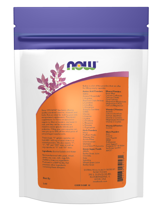 DOUBLE “00” VEG CAPSULES 250QTY