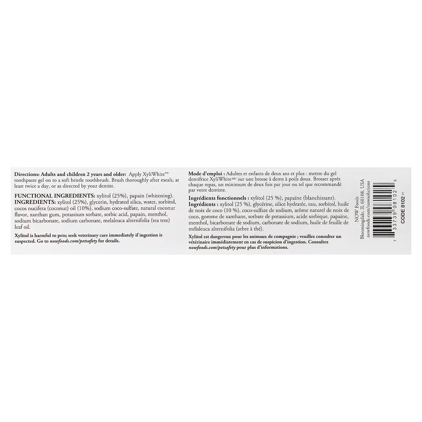 XYLI WHITE TOOTHPASTE GEL 1 OZ