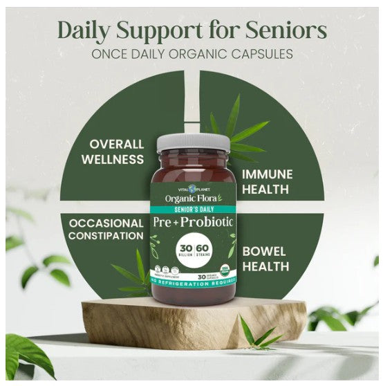 FLORA SENIOR DAILY PRE+PROBIOTIC 30 C