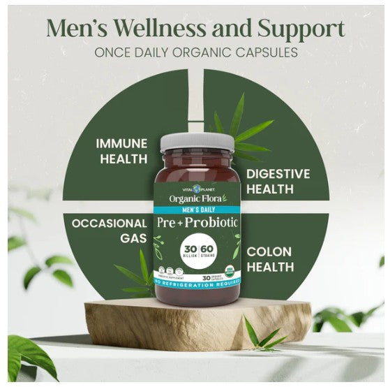 FLORA MEN’S DAILY PRE+PROBIOTIC 30 C