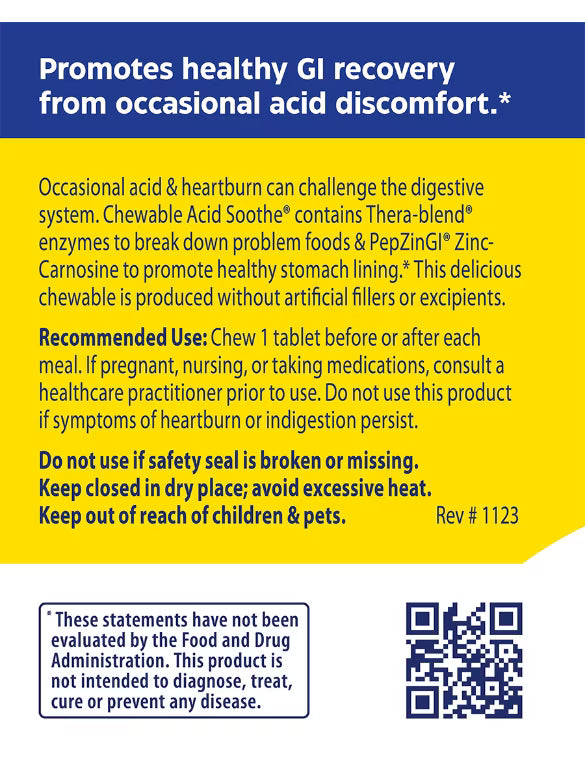 ACID SOOTHE CHEWABLE 30 T