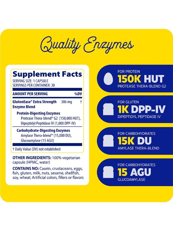 GLUTENEASE EXTRA STRENGTH 30 C