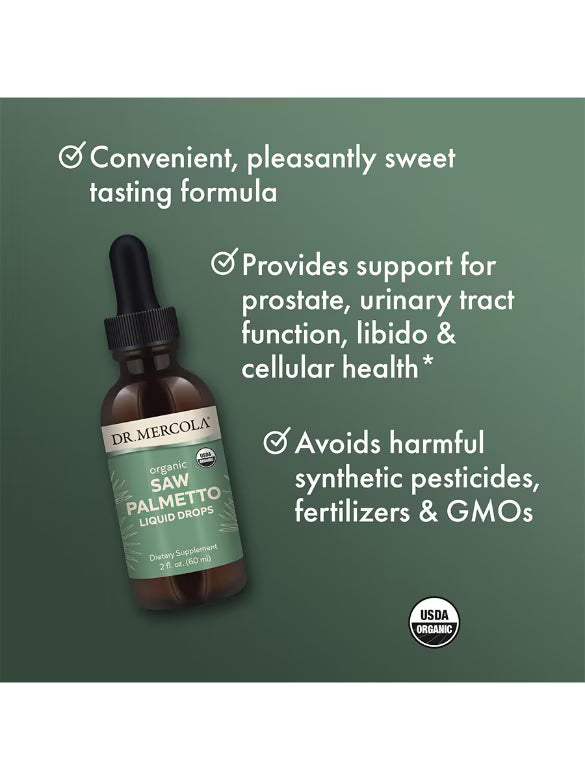 ORGANIC SAW PALMETTO LIQUID DROPS 2 OZ
