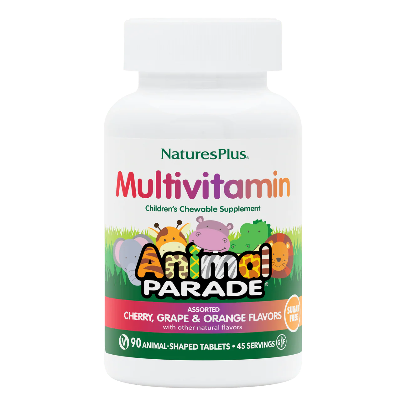 ANIMAL PARADE SUGAR FREE ASSORTED CHEWABLE 90