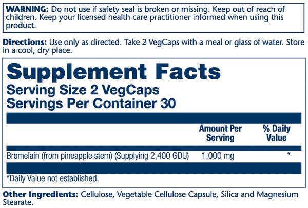 BROMELAIN 1000 MG 60V