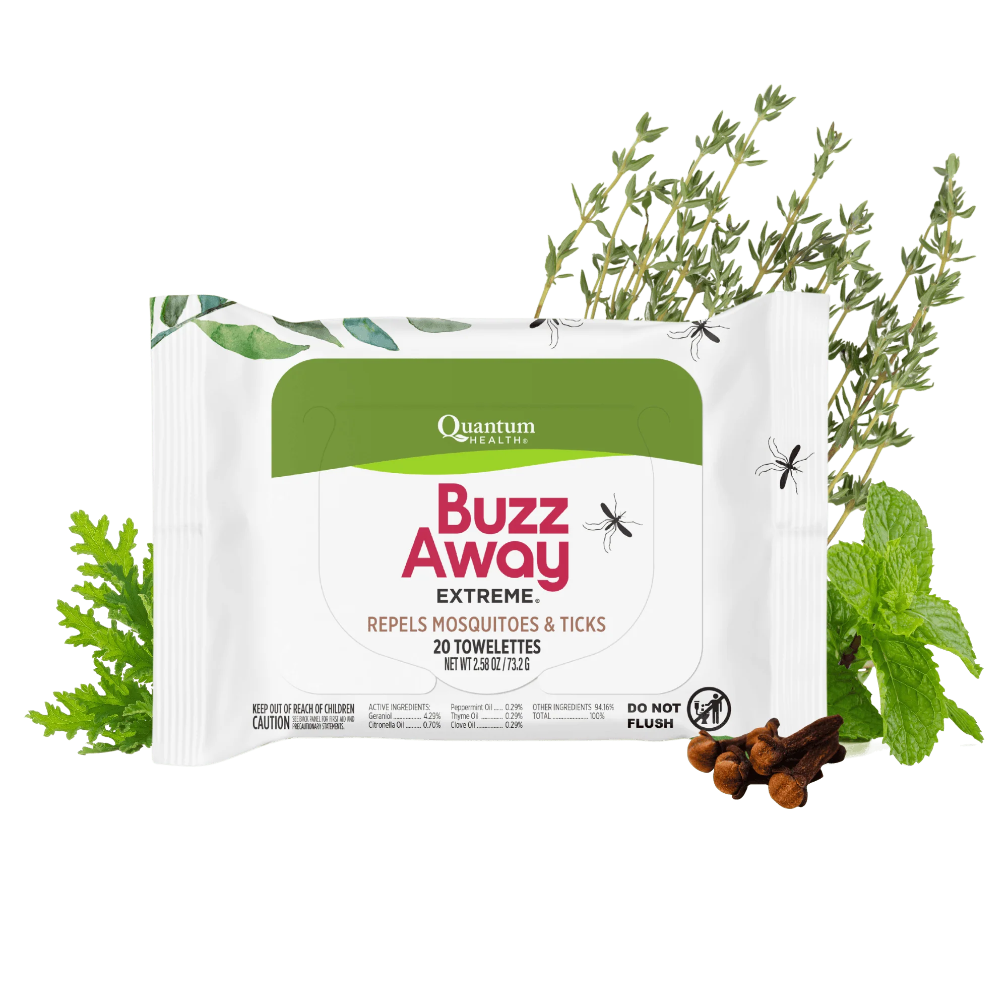 BUZZ AWAY EXTREME 20 TOWELETTES