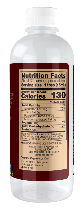 ORGANIC LIQUID COCONUT OIL 16FL OZ