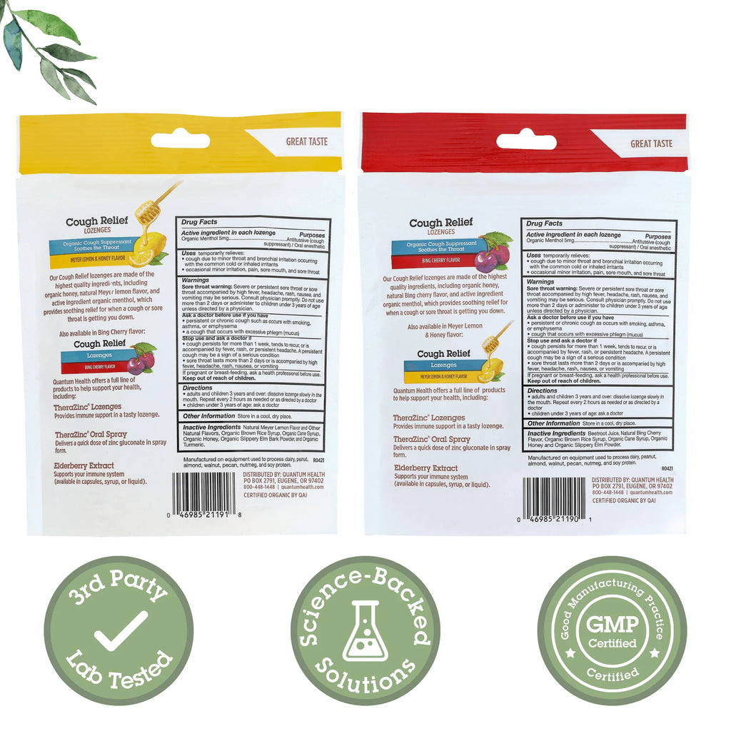COUGH RELIEF LOZENGES HONEY LEMON 18L