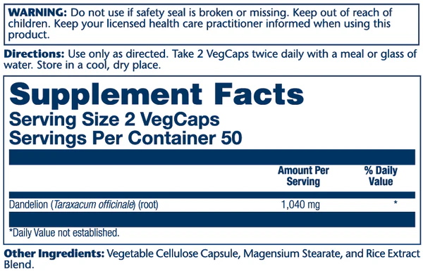 DANDELION ROOT 100VC