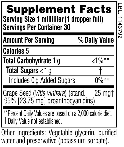 GRAPE SEED 25 MG 1 FL. OZ