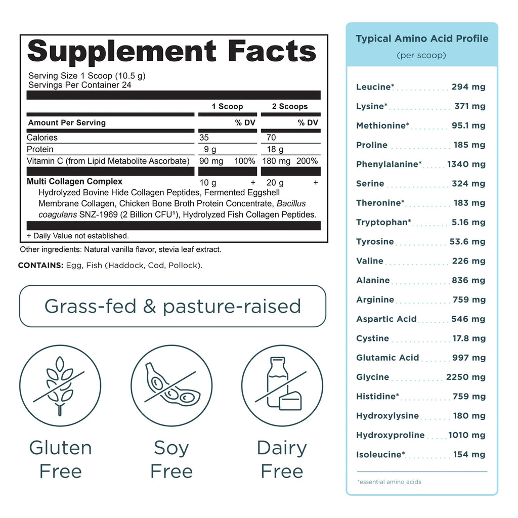 MULTI COLLAGEN PROTEIN VANILLA 8.9 OZ