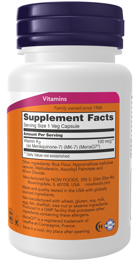 MK-7 VITAMIN K2 100 MCG 60 VG