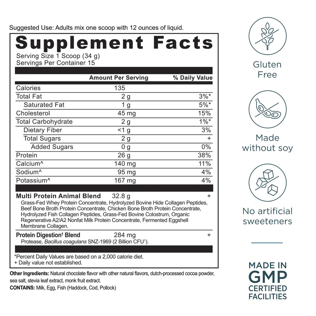 MULTI PROTEIN POWDER CHOCOLATE 18 OZ