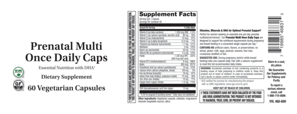 PRENATAL MULTI ONCE DAILY CAPS 60 C
