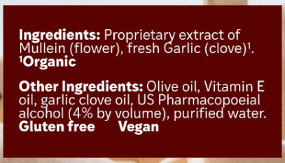MULLEIN GARLIC EAR DROPS 1 OZ