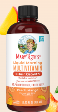 LIQUID MORNING MULTIVITAMIN +HAIR GROWTH 15.22 FL OZ PEACH MANGO