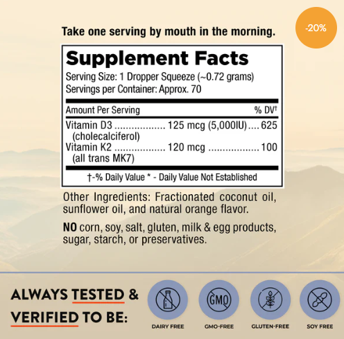 VITAMIN D3 K2 2 OZ